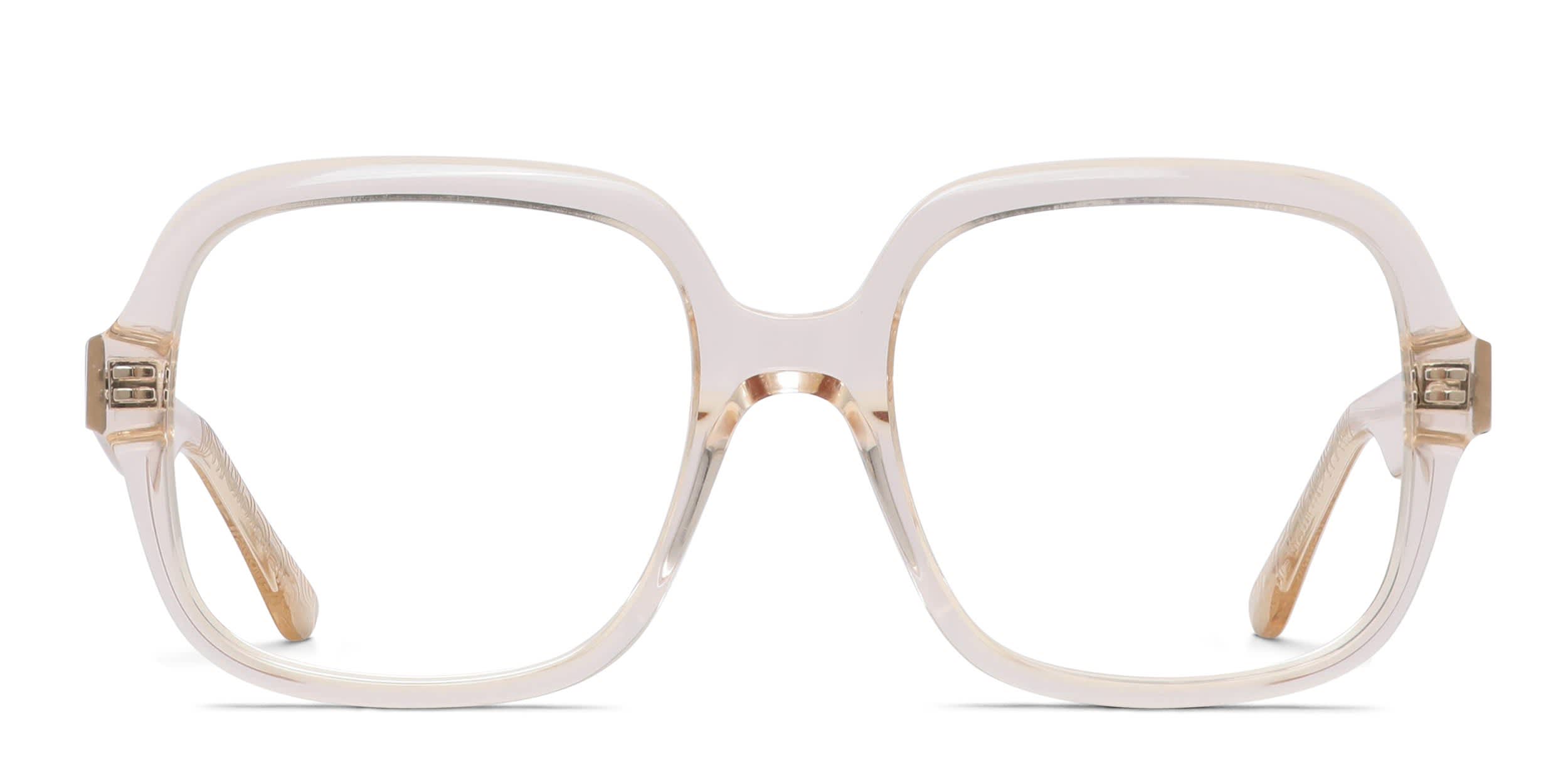Muse Provocateur Beige, Clear glasses - Beige / Clear - Frontal View