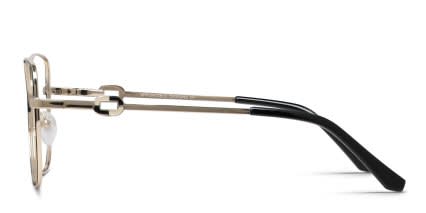 Maxima Black, Gold glasses - Black / Gold - Side View