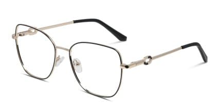 Maxima Black, Gold glasses - Black / Gold - Angle View