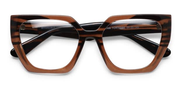 Xelia Borwn, Tortoise Prescription Eyeglasses