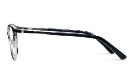 Record Black, Gold glasses - Black / Gold - Side View