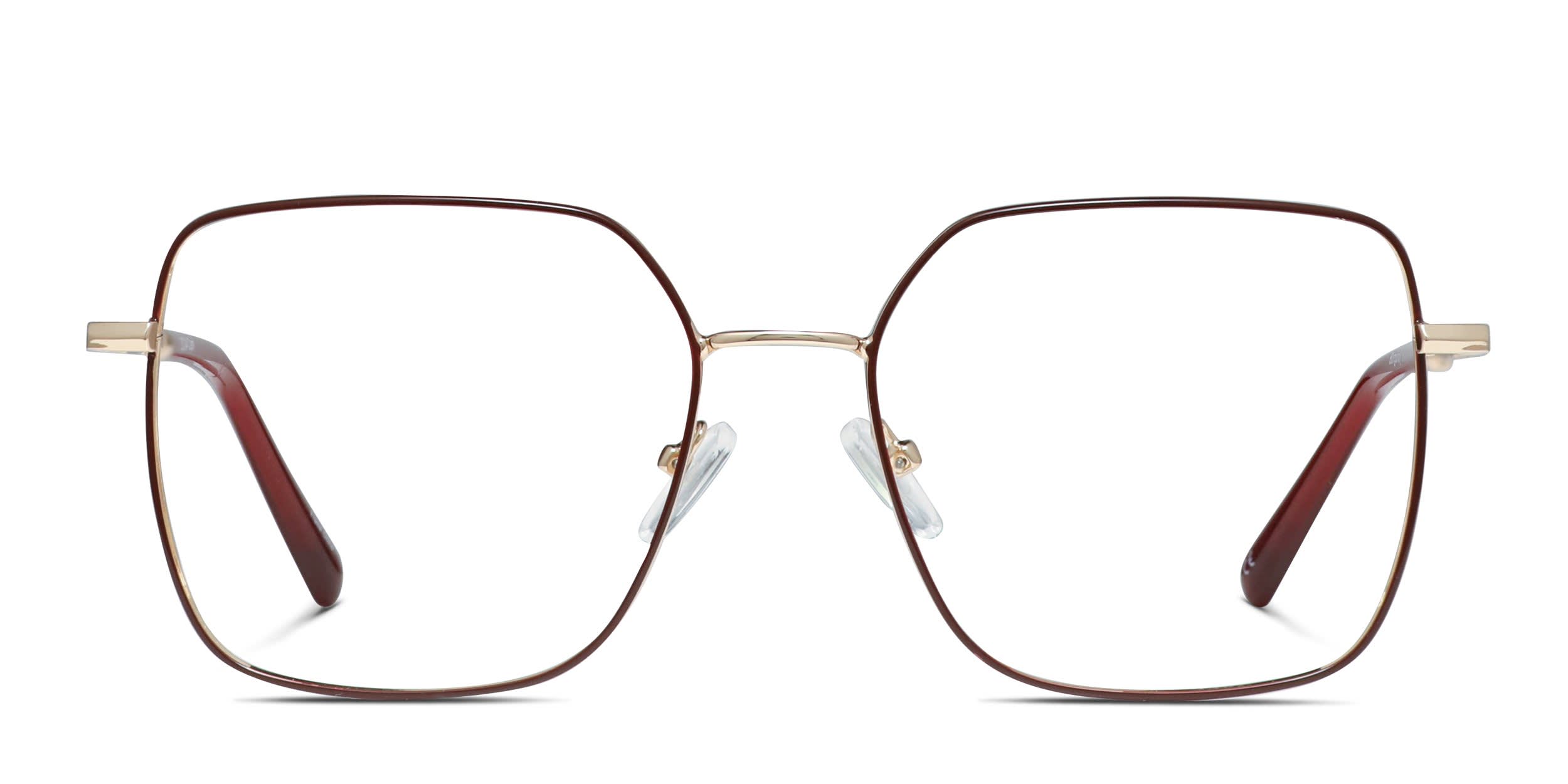 Aniston Red, Gold glasses - Red / Gold - Frontal View