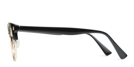 Muse x Transitions Elliot Black, Gold glasses - Black / Gold - Side View