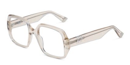 Muse Del Mar Beige, Clear glasses - Beige / Clear - Angle View