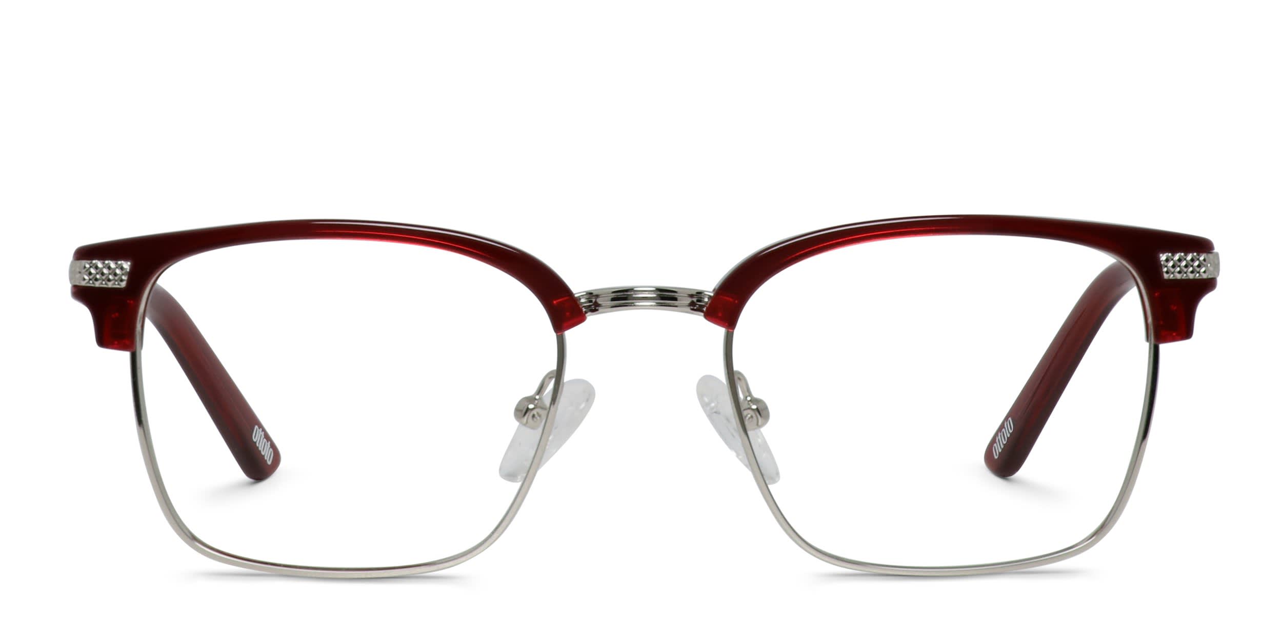 Ottoto Copperfield Red, Silver glasses - Red / Silver - Frontal View