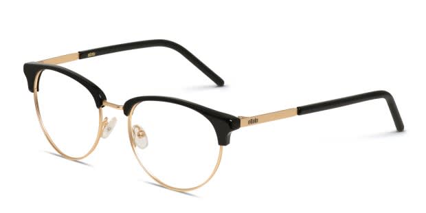 Ottoto Osorio Shiny Black, Gold Prescription Eyeglasses