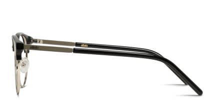 Ottoto Osorio Shiny Black, Silver glasses - Black / Silver - Side View