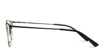 Ottoto Lucius Black, Silver glasses - Black / Silver - Side View