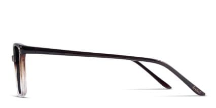 Amelia E. Nettle Black, Clear glasses - Brown / Black / Clear - Side View