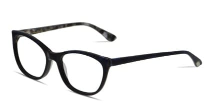 Amelia E. Shelley Black w/Blue glasses - Black / Blue - Angle View