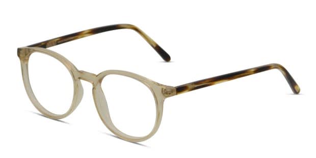 Ottoto Piero Clear/Beige/Tortoise Eyeglasses | Includes FREE Rx Lenses
