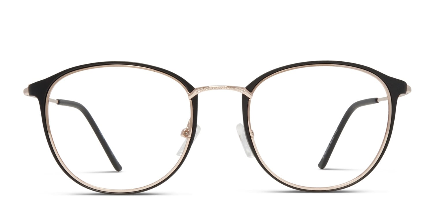 Ottoto Bellona Black/Gold Eyeglasses | Includes FREE Rx Lenses
