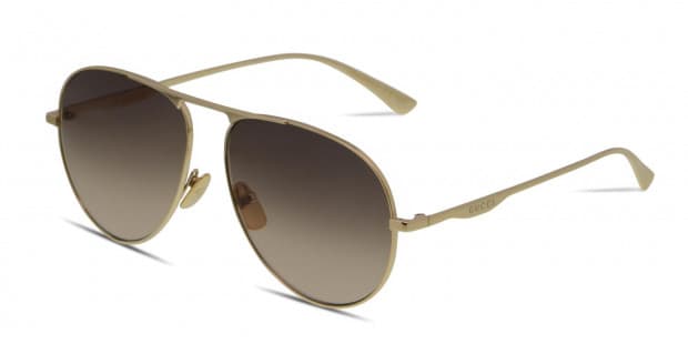 Gucci GG0334S Gold Prescription Sunglasses Gucci GG0334S Gold Prescription Sunglasses