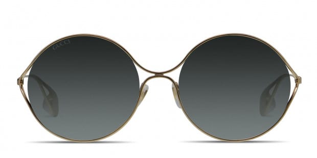 Gucci GG0253S Gold Green Prescription Sunglasses