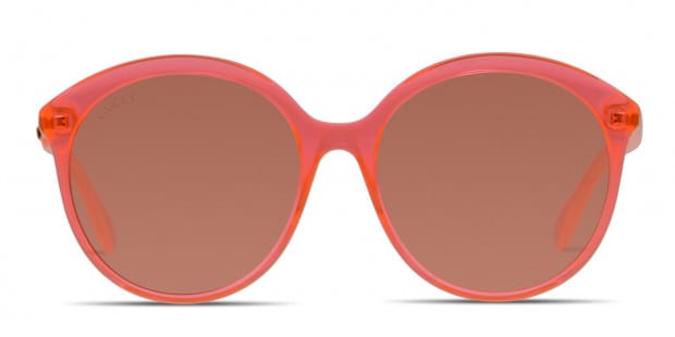 Gucci GG0257S Clear Red/Orange Prescription Sunglasses