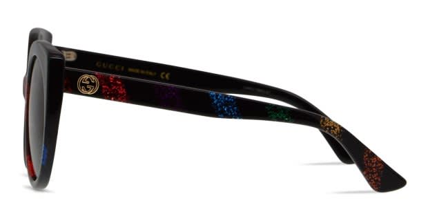 Gucci vintage floral mirrored sunglasses Gucci Vintage White Floral Oval Large Sunglasses Frames 135  main image 3