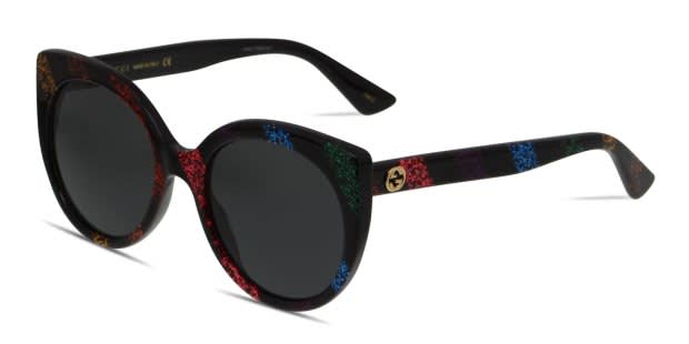 Gucci GG0325S Multicolor/Glitter/Black Prescription Sunglasses display picture 1