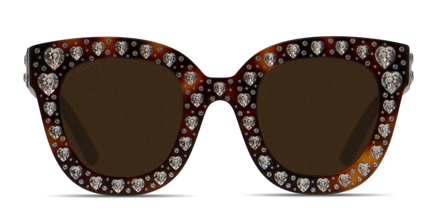 Gucci GG0116S Tortoise w/Glitter Prescription Sunglasses - 50% Off