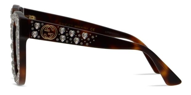Gucci GG0116S Tortoise w/Glitter Prescription Sunglasses - 50% Off