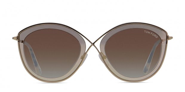 Tom Ford TF604 Sascha-02 Gold/Clear Sunglasses