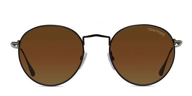 Tom Ford TF649 Ryan-02 Shiny Black/Brown Sunglasses Sunglasses