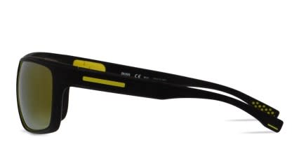 Hugo Boss x Boss 0800/S Black/Yellow glasses - Black / Yellow - Side View