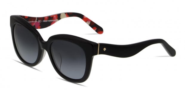 Kate Spade Amberly/F/S Black/Red/Pattern Prescription Sunglasses
