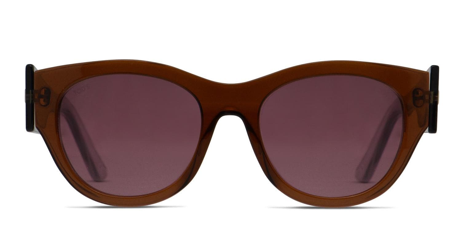 Tod's TO0167 Brown, Clear glasses - Brown / Clear - Frontal View