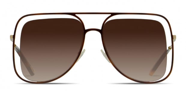 Chloe CE130S Brown, Tortoise, Gold Prescription Sunglasses - 50
