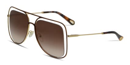 Chloe CE130S Brown, Tortoise, Gold glasses - Brown / Tortoise / Gold - Angle View