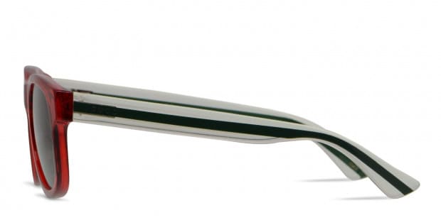 Gucci GG0003S Red/Green/Clear Prescription Sunglasses