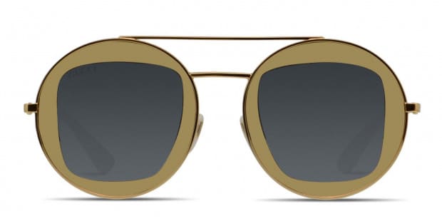 Gucci GG0105S Gold White Prescription Sunglasses