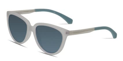 Calvin Klein Jeans CKJ802S Clear, Teal glasses - Blue / Clear - Angle View