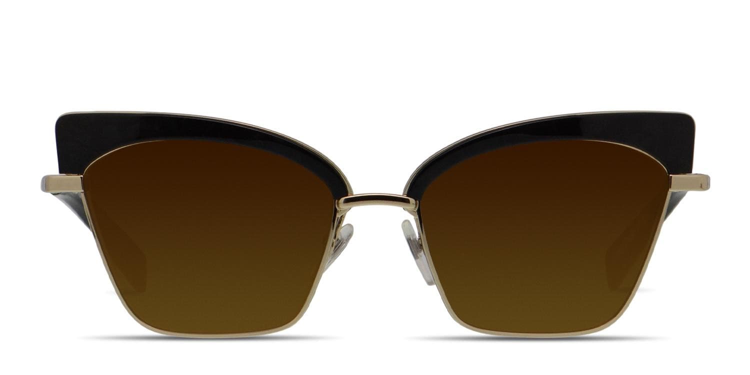 Alain Mikli A04005 Black, Gold glasses - Black / Gold - Frontal View
