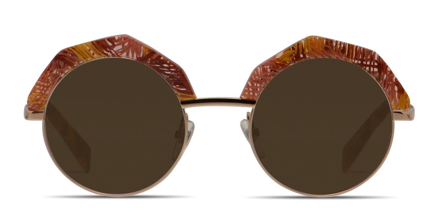 Alain Mikli A04006 Pink, Multicolor, Gold glasses - Multicolor / Pink / Gold - Frontal View
