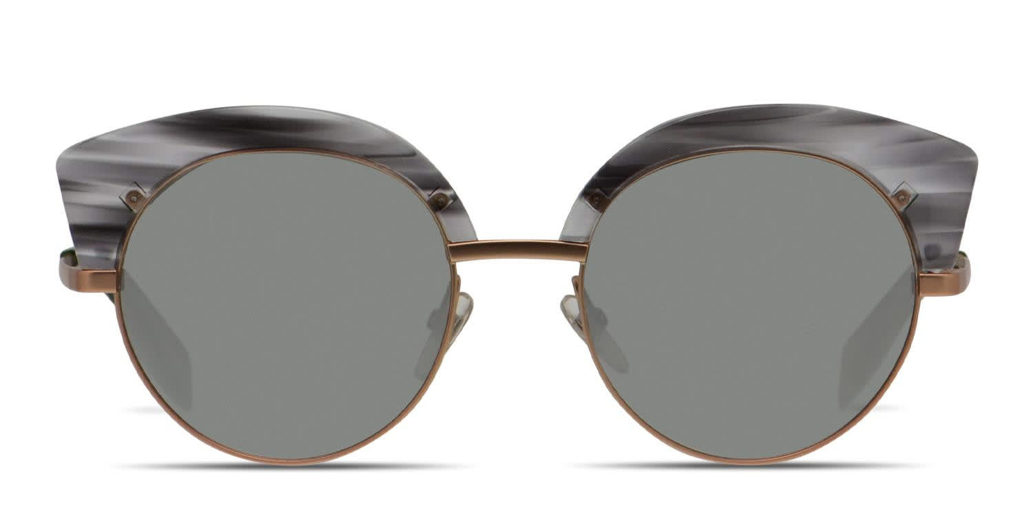 Alain Mikli A04007 Gray, Clear, Rose Gold glasses - Gray / Clear / Rose Gold - Frontal View