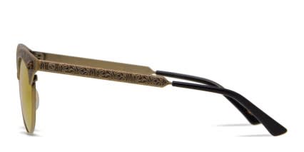Gucci GG0220S Gold, Red glasses - Gold / Red - Side View