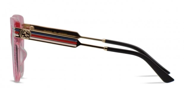 Gucci GG0281SA Pink, Glitter, Gold Prescription Sunglasses