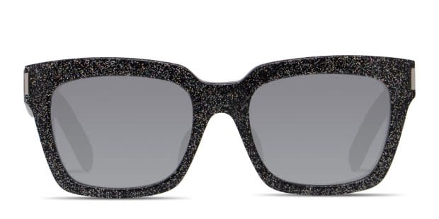 Saint Laurent Bold 1/F Glitter, Black Prescription Sunglasses - 50
