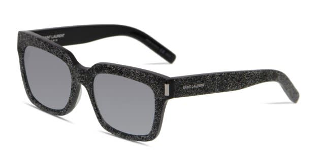 Saint Laurent Bold 1/F Glitter, Black Prescription Sunglasses - 50