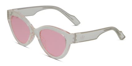 Adidas AOG000 Clear/Pink glasses - Clear / Pink - Angle View