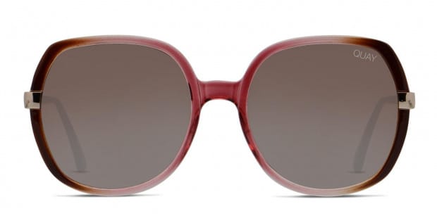 Quay Australia Gold Dust Pink Brown Gold Prescription Sunglasses