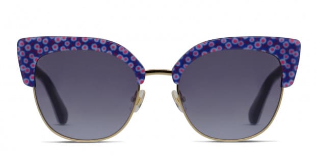Kate Spade Karri/S Blue/Red/Pattern/Gold Prescription Sunglasses