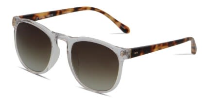 Linda Farrow LFL354 Clear/Tortoise glasses - Clear / Tortoise - Angle View