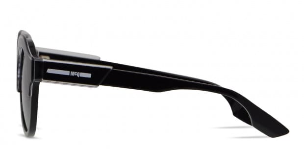 Alexander McQueen McQ MQ0003S Shiny Black/Clear Prescription