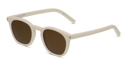 Saint Laurent SL 28 White/Brown glasses - White / Brown - Angle View
