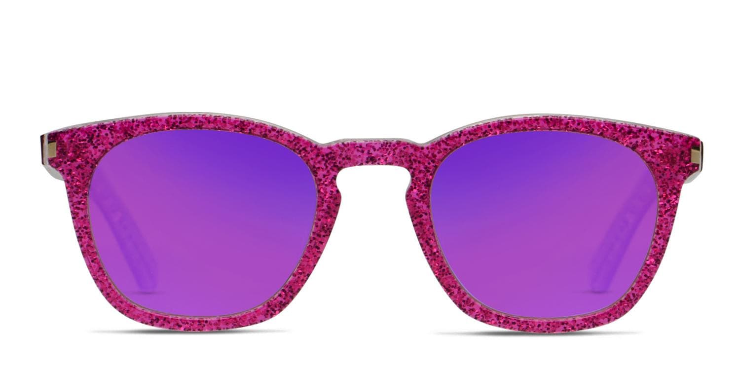 Saint Laurent SL 28 Purple/Glitter/Clear Prescription Sunglasses