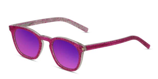 Saint Laurent SL 28 Purple/Glitter/Clear Prescription Sunglasses display picture 2