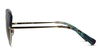 Alain Mikli A04007 Blue, Brown, Multicolor, Gold glasses - Multicolor / Blue / Brown / Gold - Side View