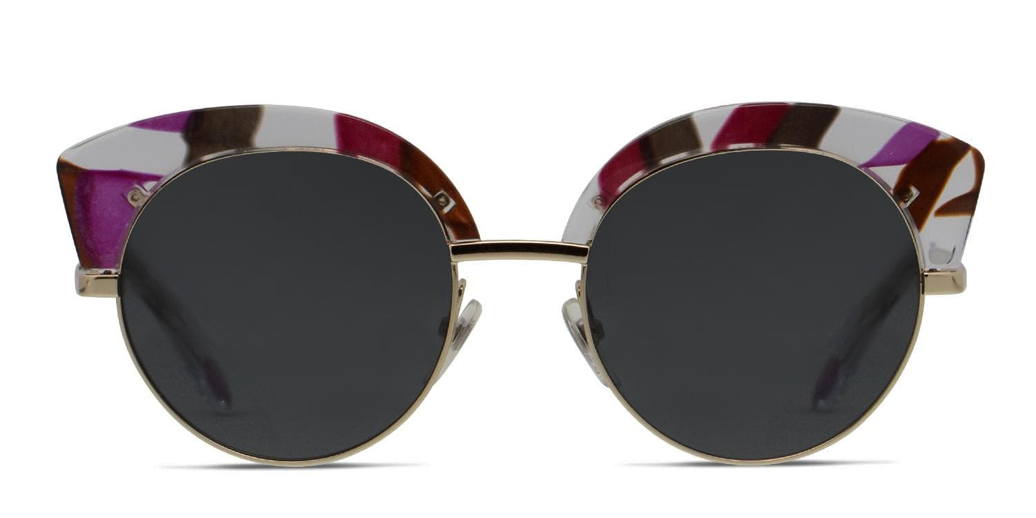 Alain Mikli A04007 Purple, Clear, Gold glasses - Purple / Clear / Gold - Frontal View